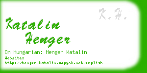 katalin henger business card